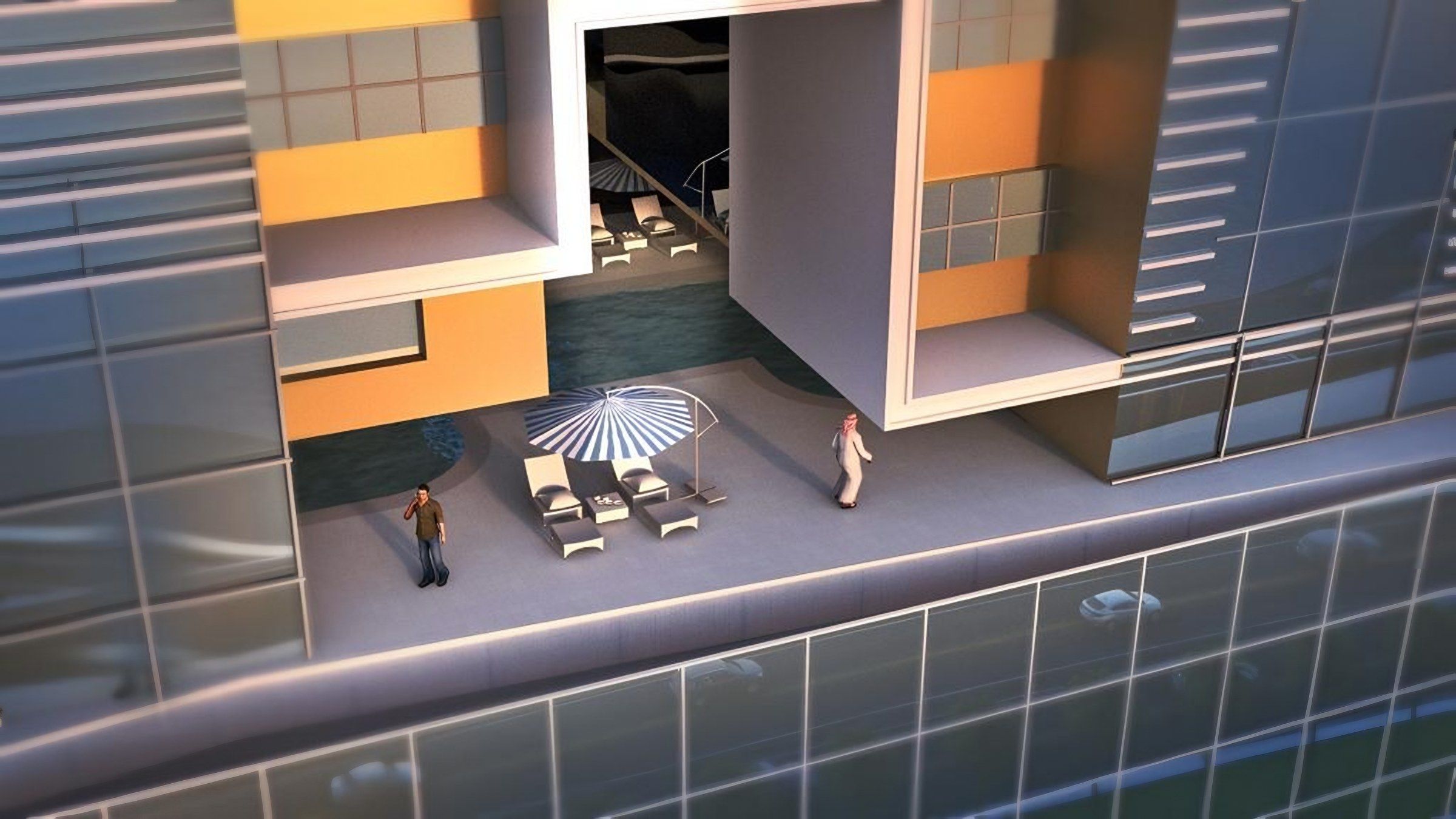 Rendering of the Al-Aziziyah Towers Complex in Makkah, with mountains behind (13)